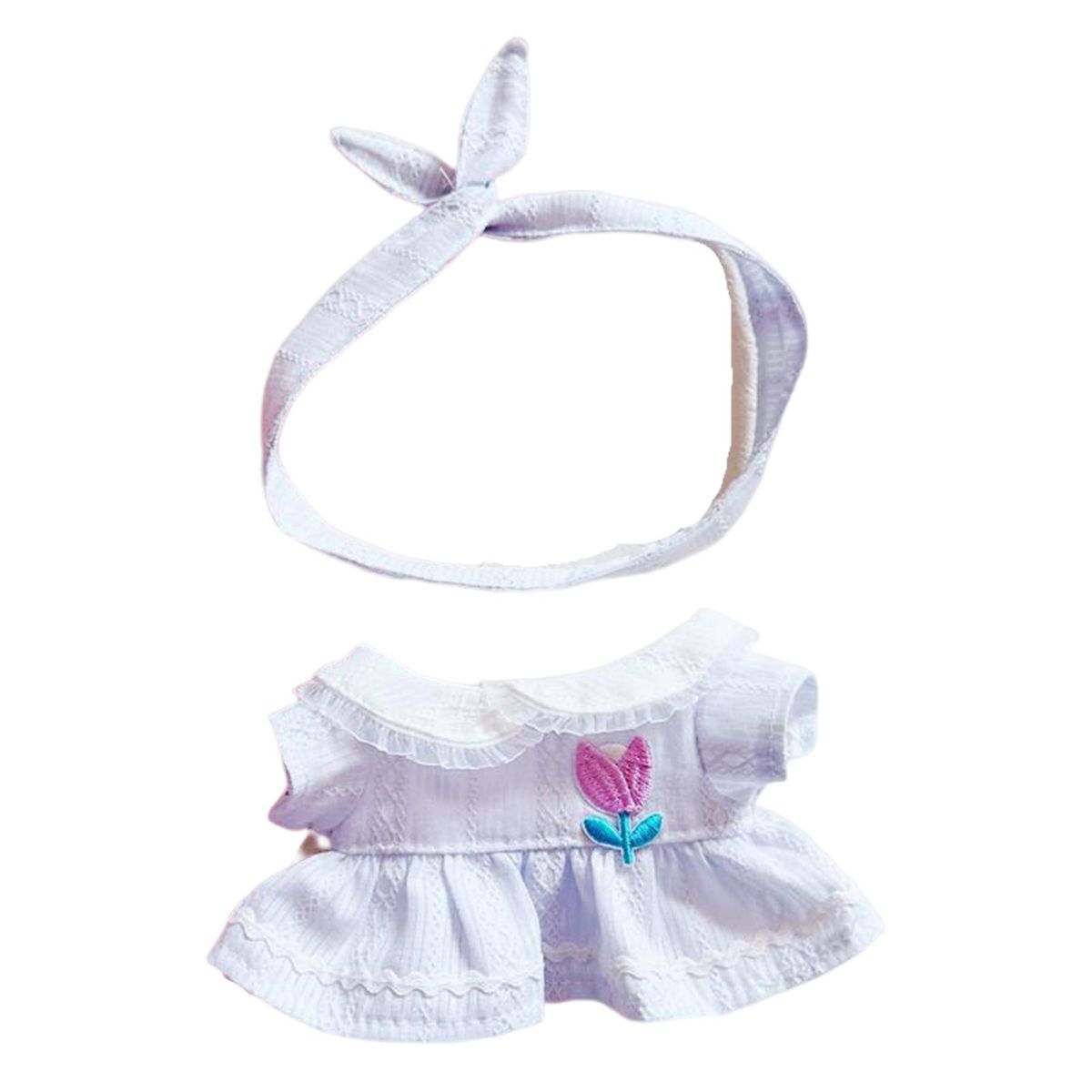 1 Set Doll Headband Lotus Dress Headband 20cm Idol Doll Clothes Blue