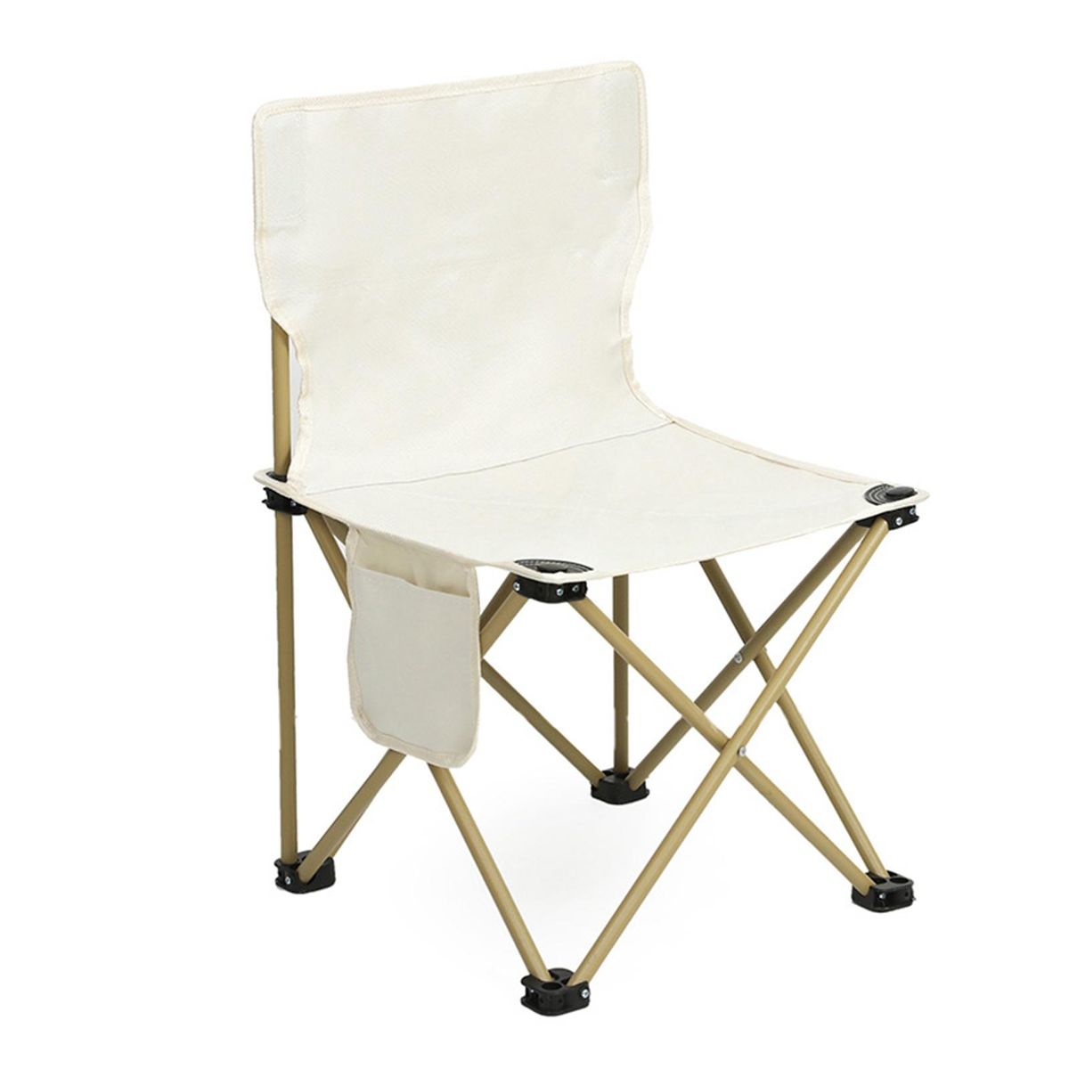 Ultralight Portable Camping Chair Waterproof Ergonomic for Outdoor White