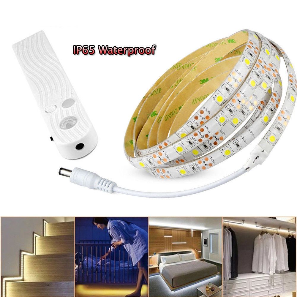 1/2/3M PIR Activated Motion Sensor LED Strip SMD 2835 Light