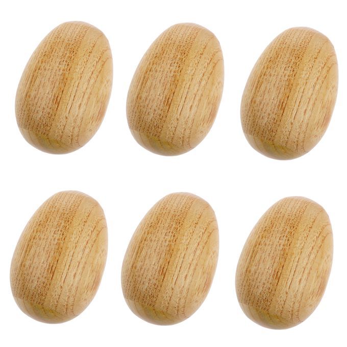 6pcs Wooden Egg Sand Shaker Preschool Percussion Toy Christmas Gift