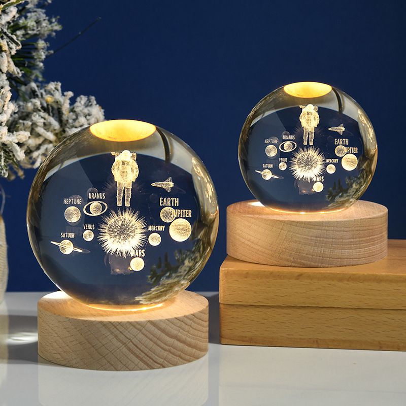 Solar System Globe Galaxy K9 Crystal Ball Snow-Type K