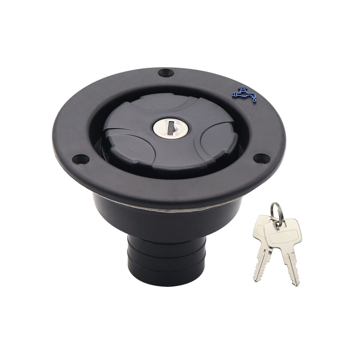 Lockable Filler Neck Tanks Water RV(Black)