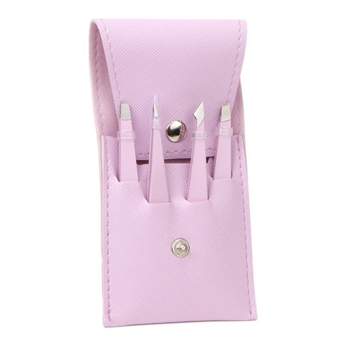 Colorful Eye Brow Clips Professional Stainless Steel For Hair Pink Set