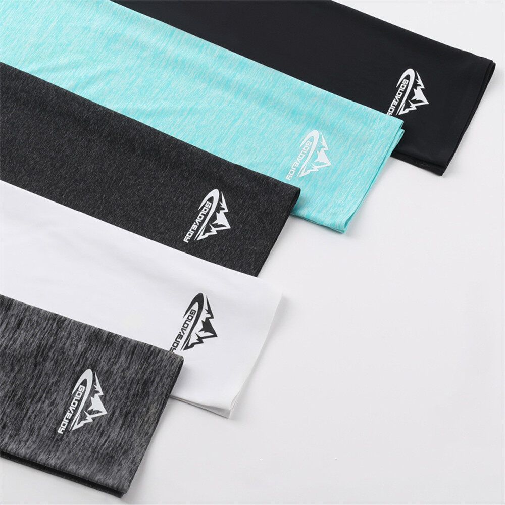 Summer Ice Silk Sunscreen Triangle Towel Men And Women Riding Ice Magic Headscarf Light Blue