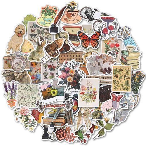 Vintage Stickers, 50 Scrapbook Stickers Vintage