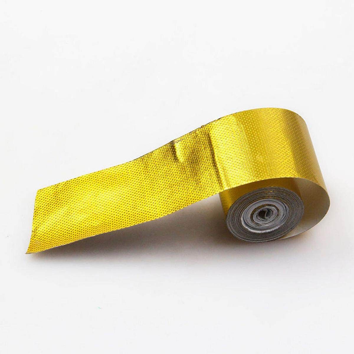 Gold 1200°f Continuous Car Auto High Temperature Heat Shield Wrap Protector Tape [Gold] Gold