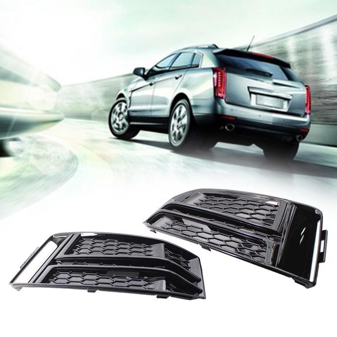 Car Fog Light Grille Grill Cover For AUDI A4 B9 8W0807681F Black