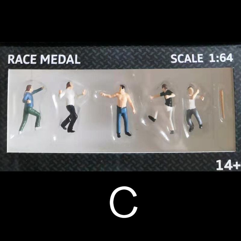 Racemedal 1:64 New York Gangster Street Fight Set With