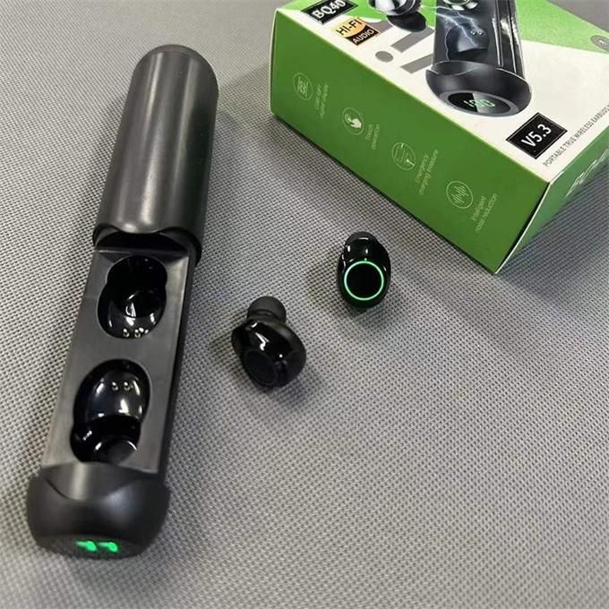 BQ40 Black Wireless Fashion Headphones LED Display Touch