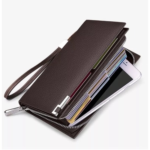 Business Men's PU Leather Long Wallet.
