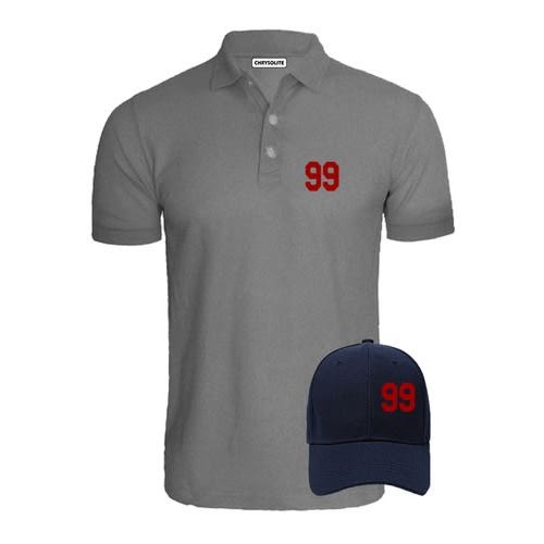99 Polo & Cap Bundle  - Grey, Navyblue