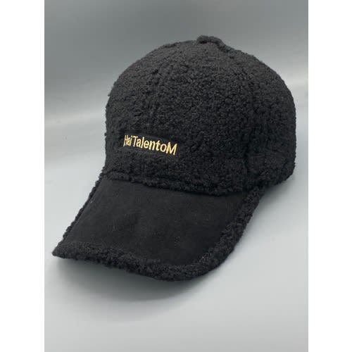 Men’s Fur Baseball Cap - Black