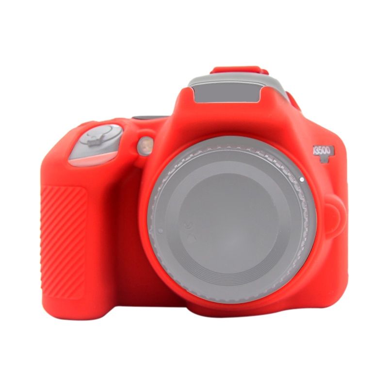 PULUZ Soft Silicone Protective Case For Nikon D3500(Red)