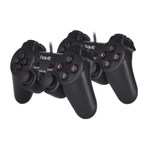 Double Wired Gamepad - Black