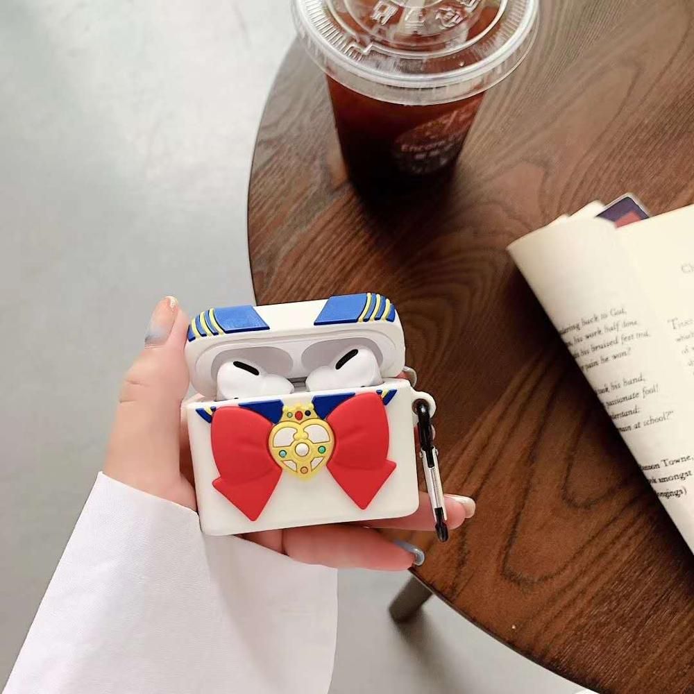 Cartoon Sailor Moon Girl Clothes Headphone Case For AirPods 2 Pro Charging Box Soft Silicone Wireless Bluetooth Earphone Cover
