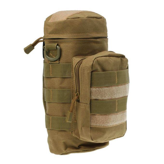 Militray  Molle Zipper Water Bottle Pouch Bag For Coyote Tan