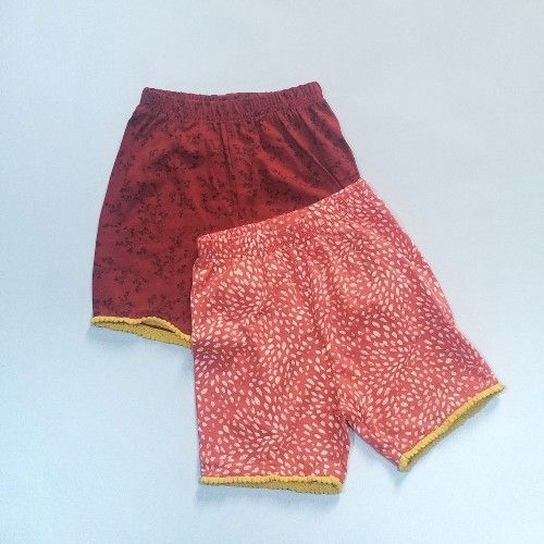 Girls Pattern 2piece Mini Shorts Pant
