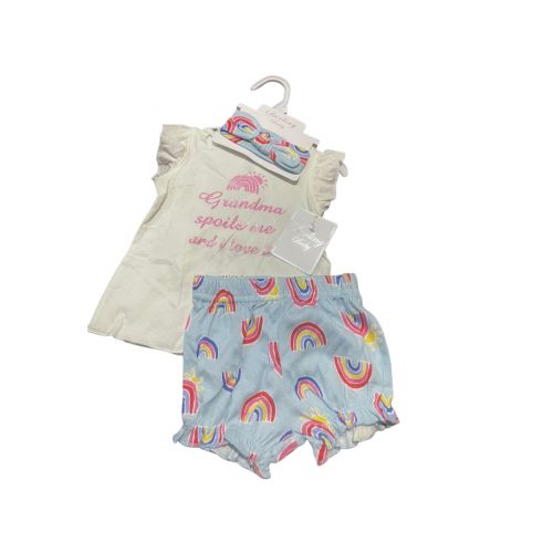 Baby Girl Rainbow Print 3pcs Set
