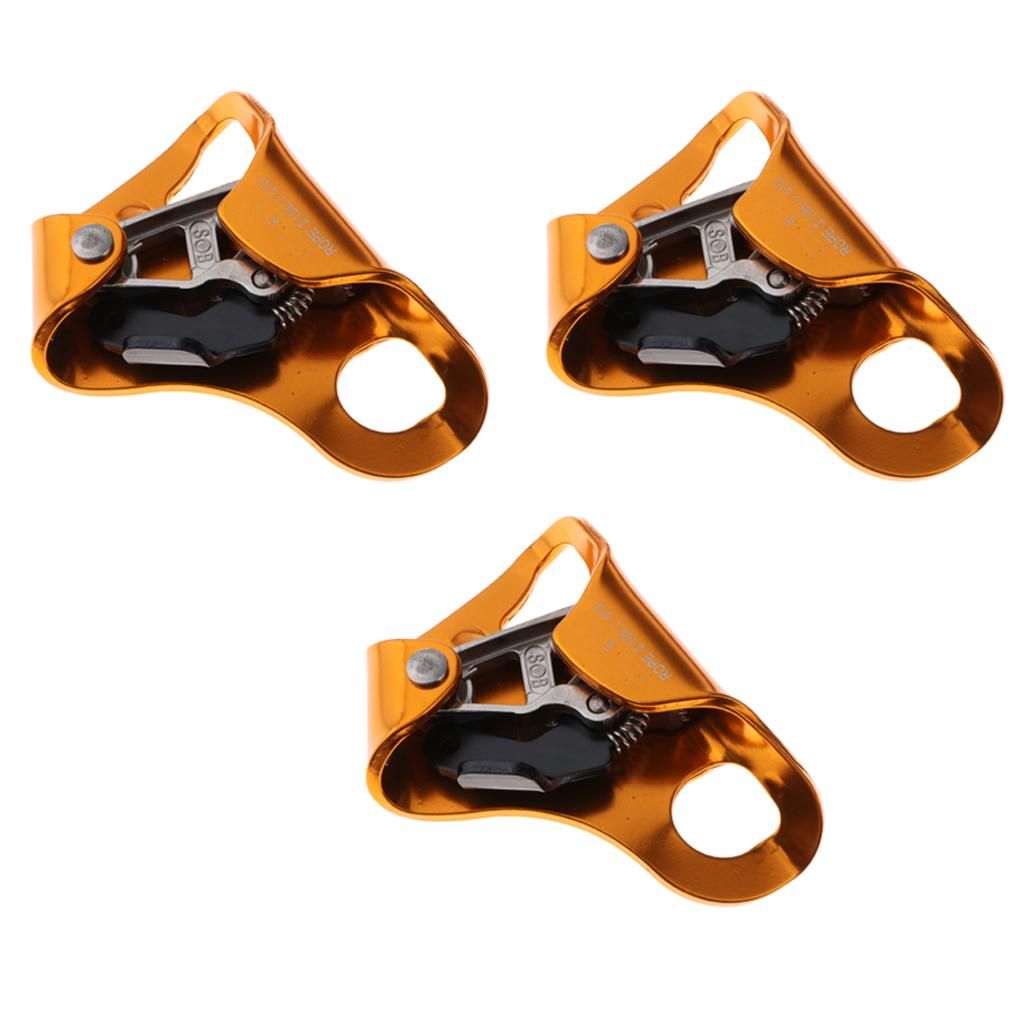 3pcs Mountaineering Climbing Chest Descender Ascender Rope Clamp For