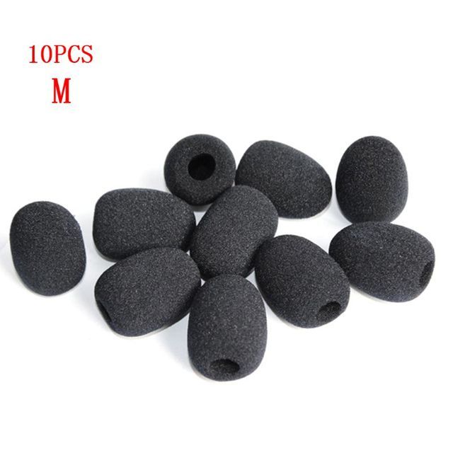 10pcs Microphone Windscreen Sponge Cover Mic Foam Cap For