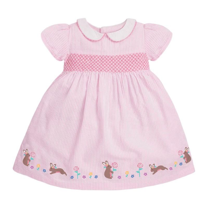 2023 Girls' Dress European And American Children Shirt Summer New Skirt Woven Shor