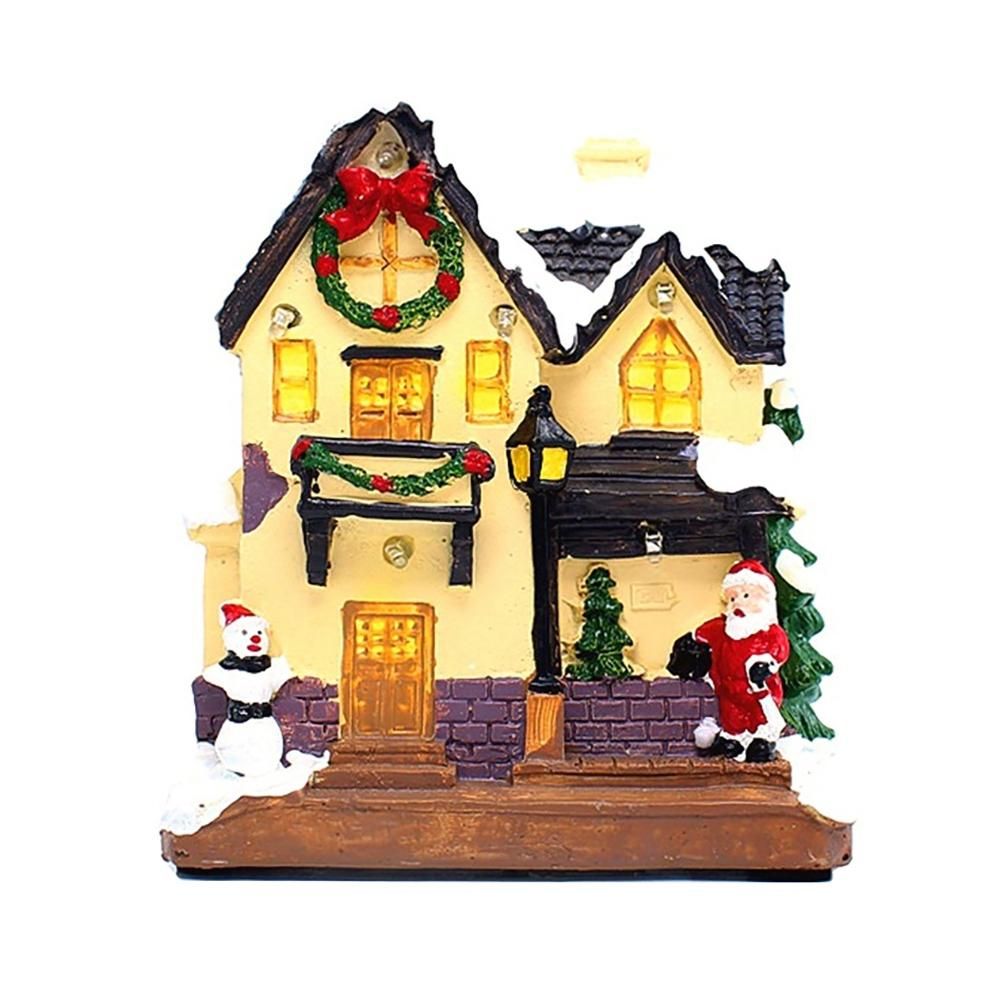Christmas Houses Village Home Desktop Decor Statue House C