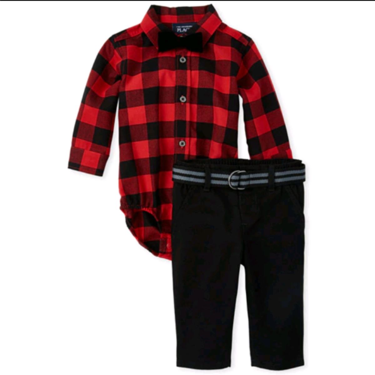 Boys Buffalo Plaid Oxford Outfit Set