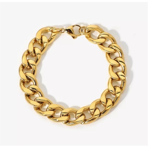 Men's Bold Cuban Bracelet - Gold