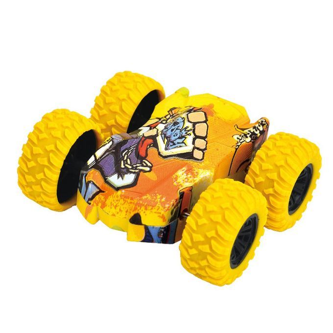 Inertia Four-Wheel-Drive Model  Ar Off-Road Vehi Le Double-sided Tru K Toy  Ar-yellow