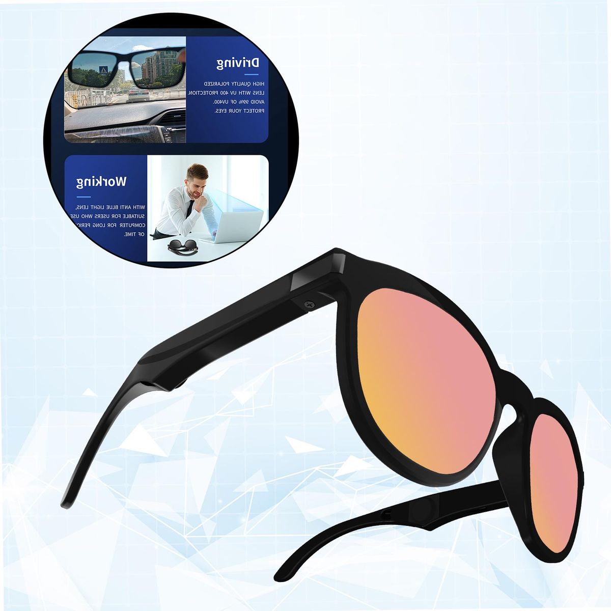 G4  Smart Glasses Bluetooth 5.0 Red