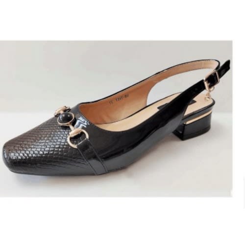 Croc Leather Female Slingback Sandal