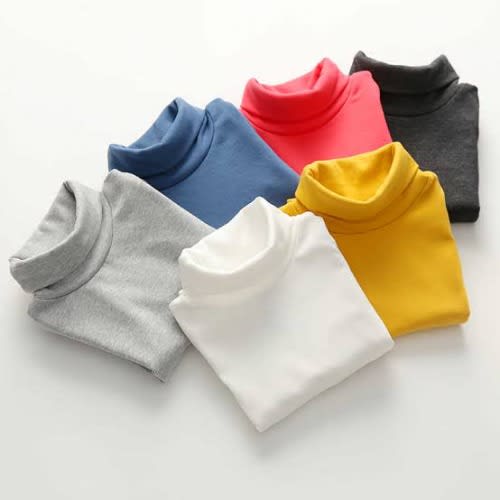 6 In 1 Female Turtle Neck SleevelessTops - Grey, White, Blue, Red, Orange Yellow
