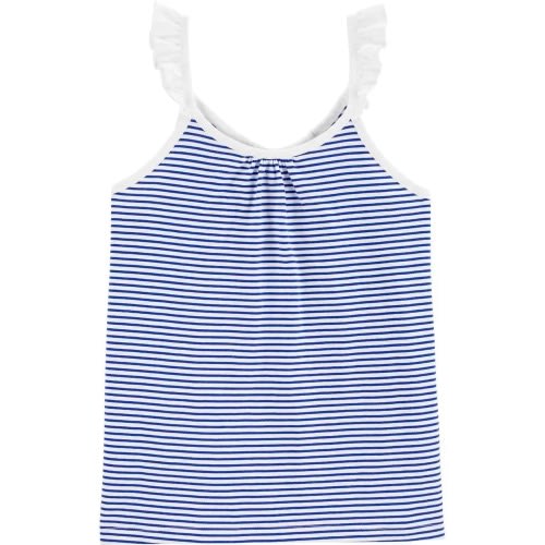 Stripped Ruffle Tank Top - Size 4