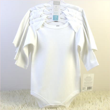 5 Set white Long Sleeve Bodysuit