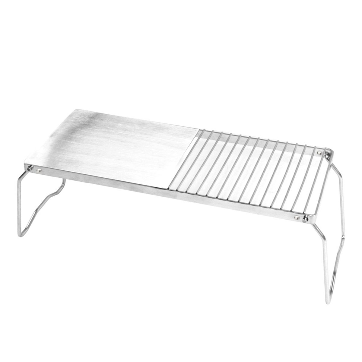 2 In 1 Outdoor Folding Stove Stand   Barbecue Grill Camping