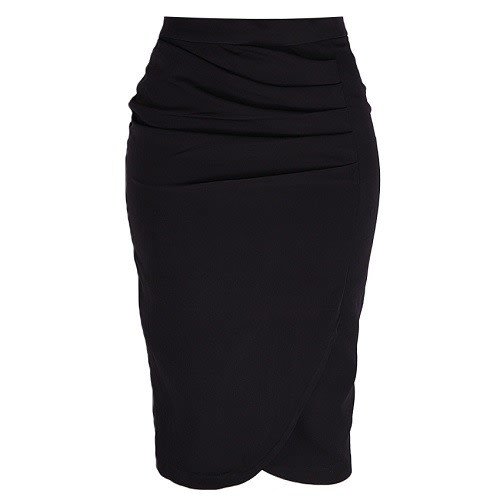 Black Drape Skirt