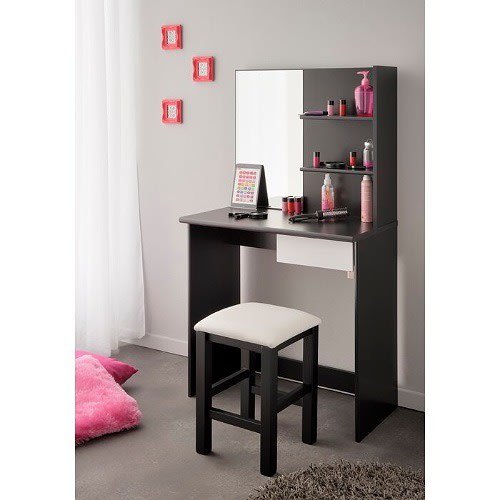 Vanity With Mirror - Brown