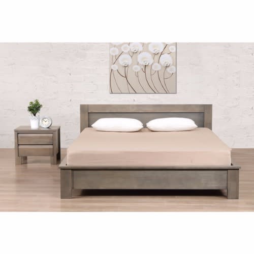 Platform Queen Bed - Grey