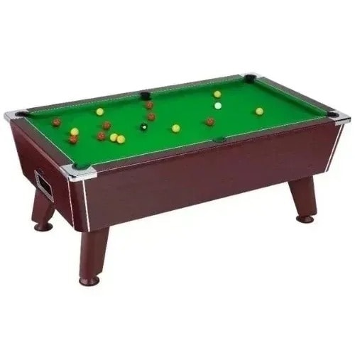 Coin Pool Table - Wood - 8ft - Green