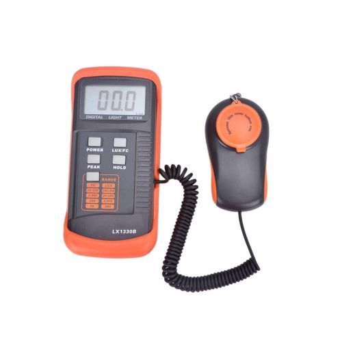 LX1330B Lux MeterLX1330B Digital Lux Meter 200000 Lux Lux/FC Measurement Light Meter Detect Light Intensity Precise Data Hold Peak Reading Hold Function