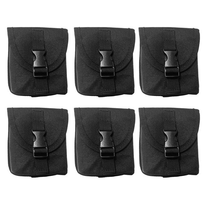 6pcsPack Scuba Diving Spare Weight Belt Pocket Durable Black Weighted