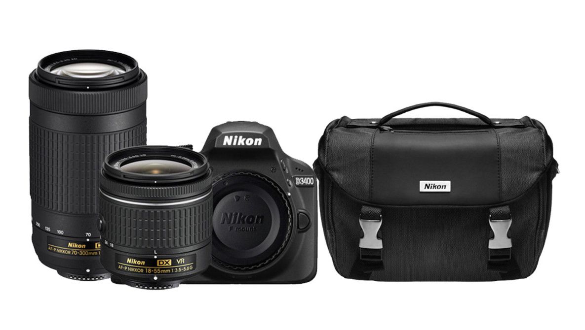 D3400 Camera & 70-300mm Lens & Bag