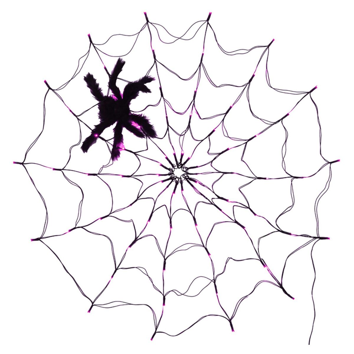 Spider Web Lamp Remote Control 8 Brightness Modes Energy-saving Eye-protection Wall Corner Halloween Decoration