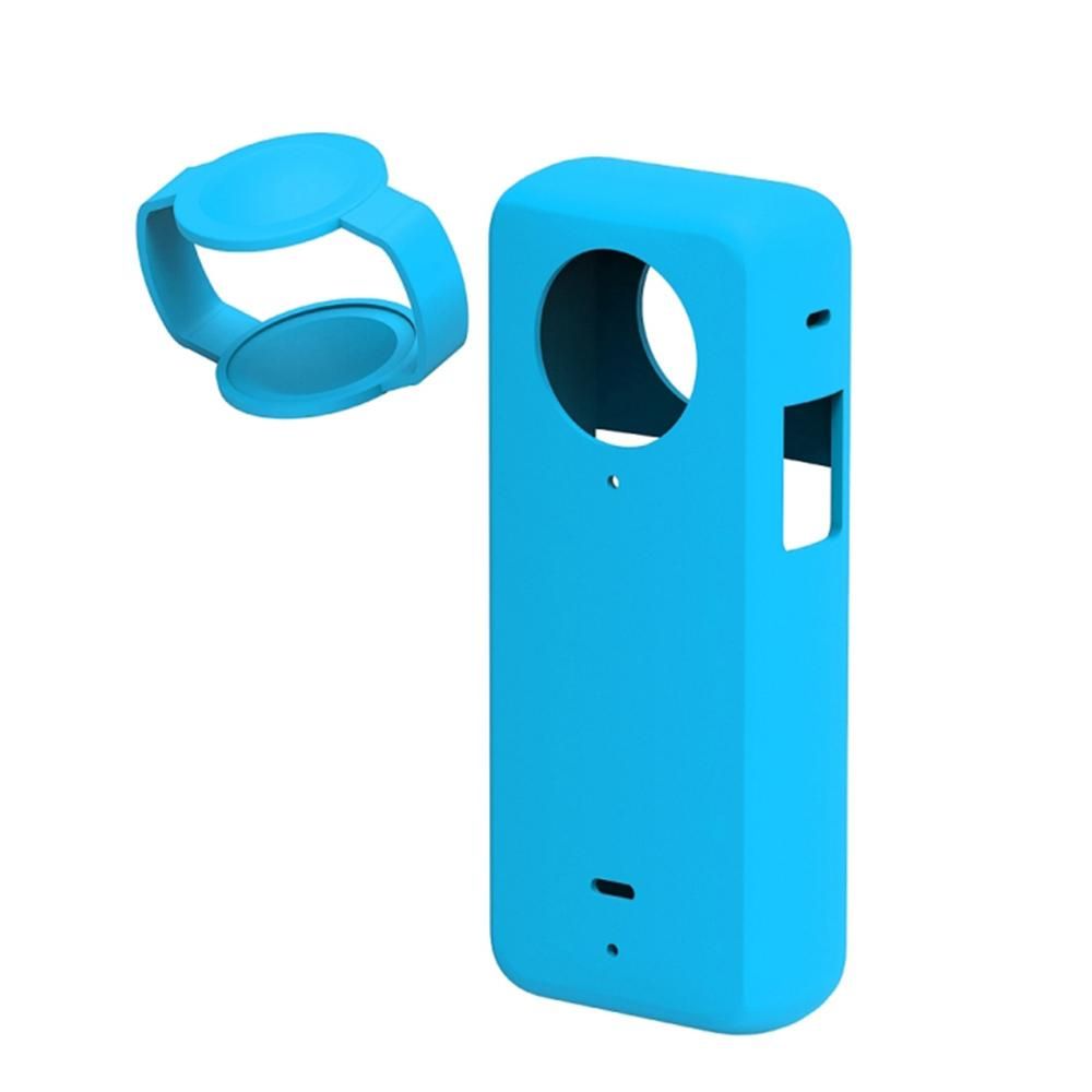 Panorama Camera Silicone Protective Case Cover with Lens Cap Shock-Proof Compatible with Insta360 X3 Camera Accessories