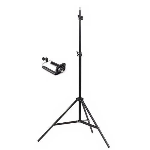 7ft 2m Photo Studio Video Camera Ring Light Stand Flash Softbox Tripod + Phone Holder