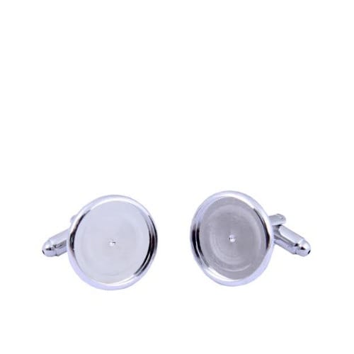 Blank Photo Cufflinks - Silver - Mc-3991