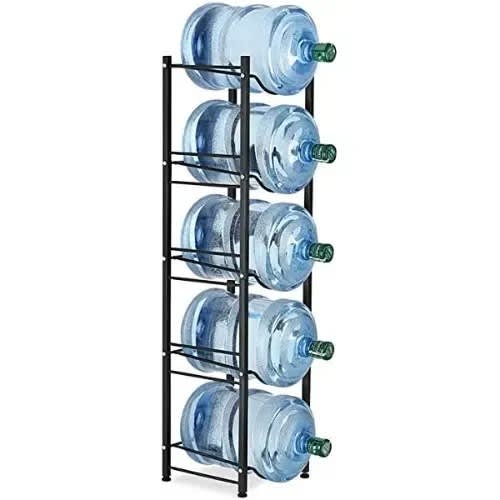 Water Dispenser Bottle Rack - 5 Layers  - Black