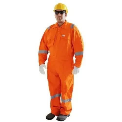 Safety Coverall With Reflector - Orange