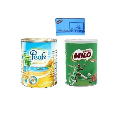 Nestle Instant Full Cream Milk Powder Tin - 400g Milo 400g & Sugar