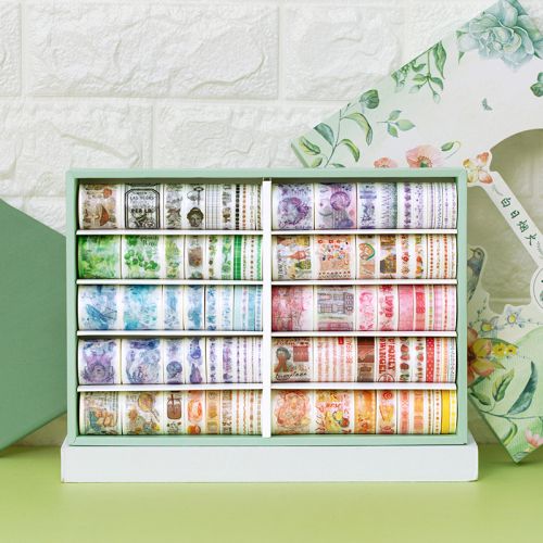 100 Pcs Set Heartbeat Guide Series Washi Tape Adhesive Tape